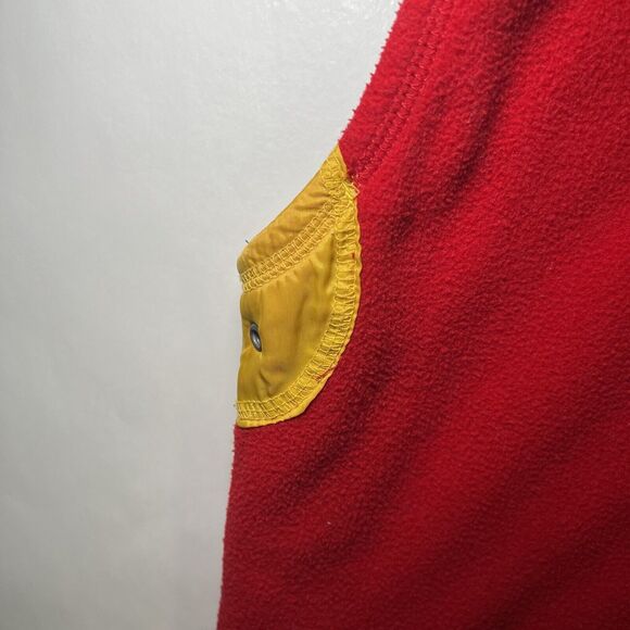 VTG American Eagle Active Sport Full Zip Fleece Vest Large Red Quilted Lining - Picture 16 of 16